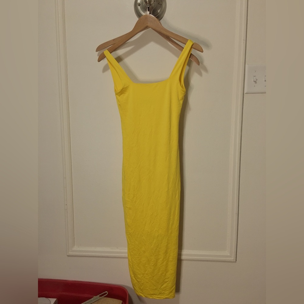 Yellow Form-Fitting Dress